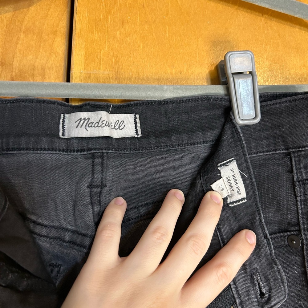 Madewell Black High Rise Ripped Jeans - Picture 5 of 8